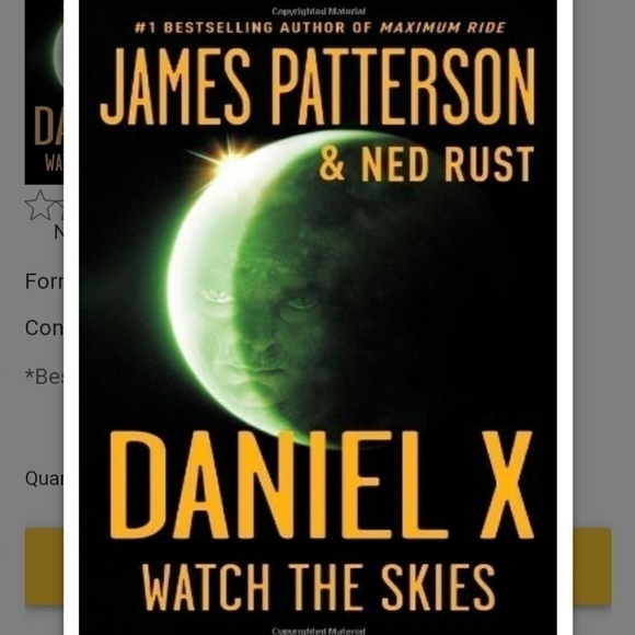𝅺james Patterson Daniel X Watch The Skies Hardcover Novel - Picture 1 of 5